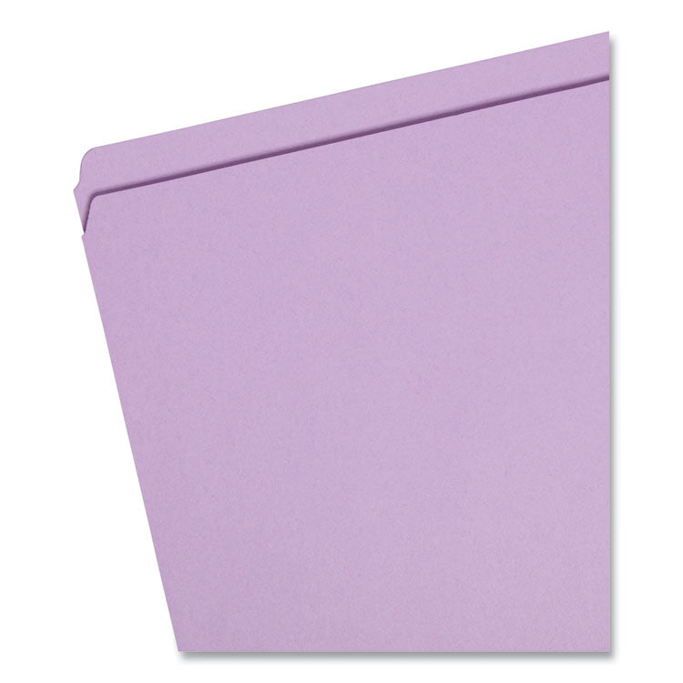 Smead™ Reinforced Top Tab Colored File Folders, Straight Tabs, Legal Size, 0.75" Expansion, Lavender, 100/Box (SMD17410)
