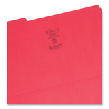 Smead™ Reinforced Top Tab Colored File Folders, 1/3-Cut Tabs: Assorted, Legal Size, 0.75" Expansion, Red, 100/Box (SMD17734)