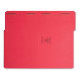 Smead™ Top Tab Colored Fastener Folders, 0.75" Expansion, 2 Fasteners, Legal Size, Red Exterior, 50/Box (SMD17740)
