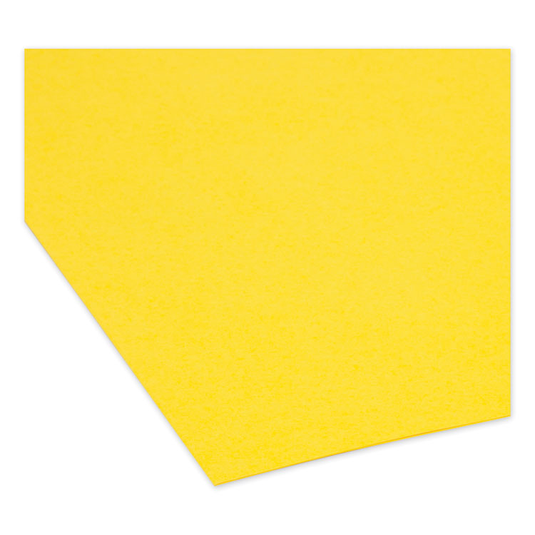 Smead™ Reinforced Top Tab Colored File Folders, 1/3-Cut Tabs: Assorted, Legal Size, 0.75" Expansion, Yellow, 100/Box (SMD17934)