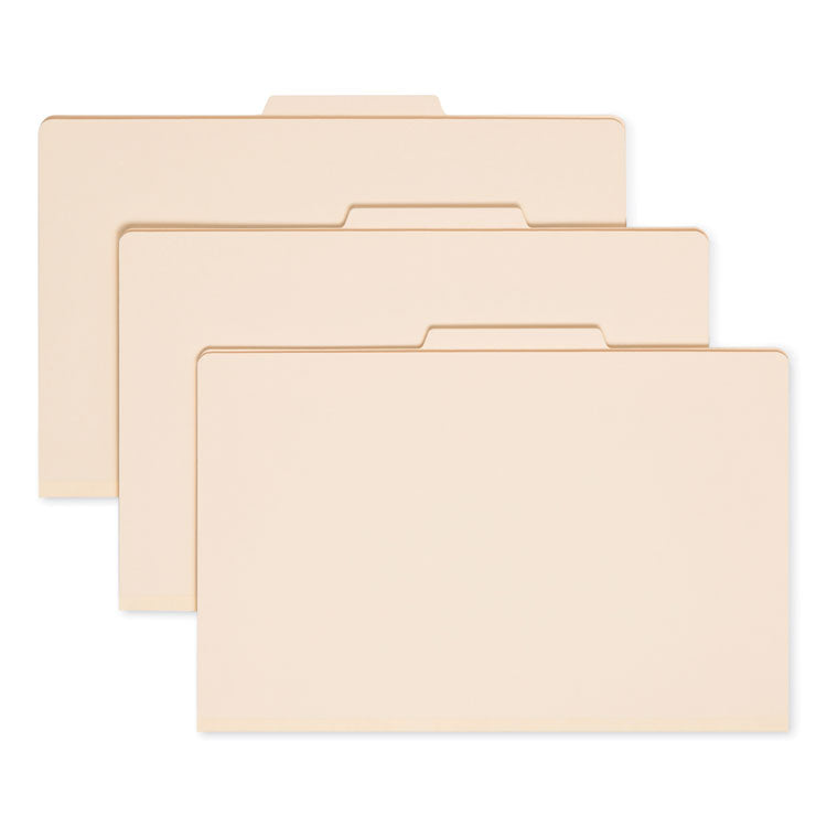 Smead™ Four-Section Top Tab Classification Folders, 2" Expansion, 1 Divider, 4 Fasteners, Legal Size, Manila, 10/Box (SMD18700) Each