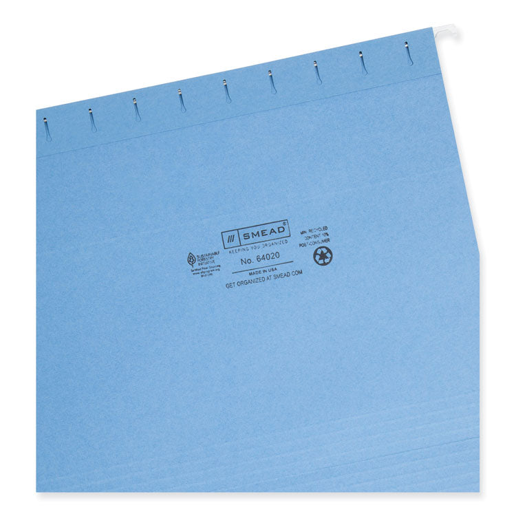 Smead™ Color Hanging Folders with 1/3 Cut Tabs, Letter Size, 1/3-Cut Tabs, Assorted Colors, 25/Box (SMD64020)