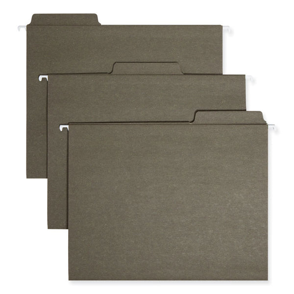 Smead™ FasTab Hanging Folders, Letter Size, 1/3-Cut Tabs, Standard Green, 20/Box (SMD64037)