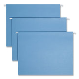 Smead™ Colored Hanging File Folders with 1/5 Cut Tabs, Letter Size, 1/5-Cut Tabs, Blue, 25/Box (SMD64060)