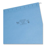 Smead™ Colored Hanging File Folders with 1/5 Cut Tabs, Letter Size, 1/5-Cut Tabs, Blue, 25/Box (SMD64060)