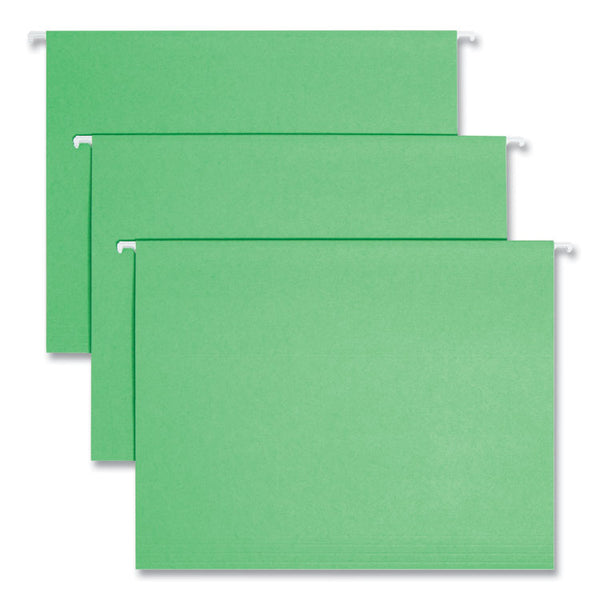Smead™ Colored Hanging File Folders with 1/5 Cut Tabs, Letter Size, 1/5-Cut Tabs, Green, 25/Box (SMD64061)