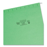 Smead™ Colored Hanging File Folders with 1/5 Cut Tabs, Letter Size, 1/5-Cut Tabs, Green, 25/Box (SMD64061)