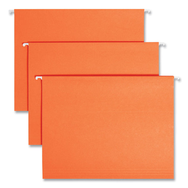 Smead™ Colored Hanging File Folders with 1/5 Cut Tabs, Letter Size, 1/5-Cut Tabs, Orange, 25/Box (SMD64065)