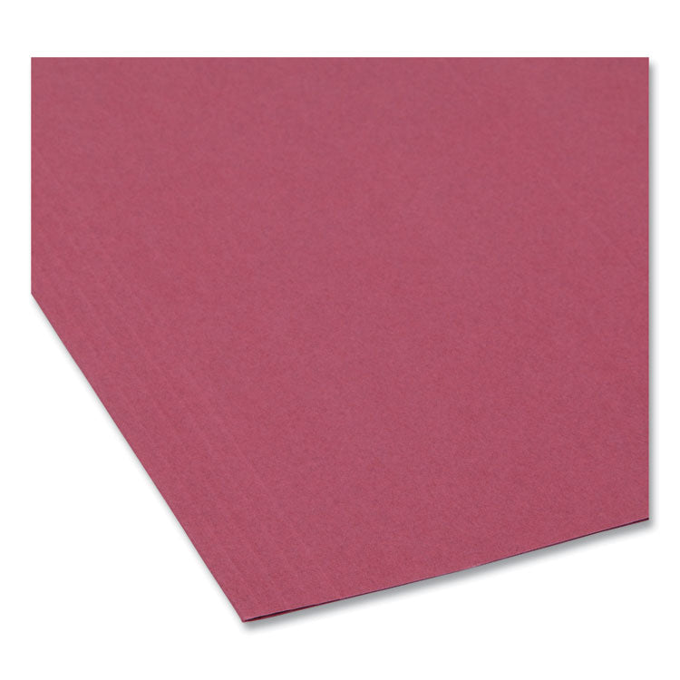 Smead™ Colored Hanging File Folders with 1/5 Cut Tabs, Letter Size, 1/5-Cut Tabs, Maroon, 25/Box (SMD64073)