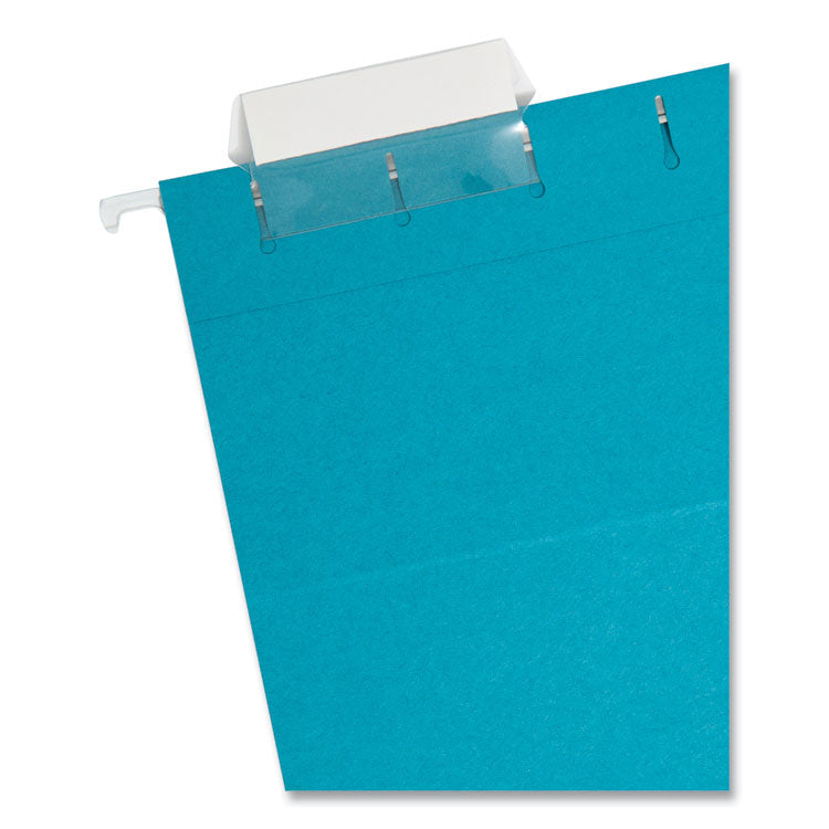 Smead™ Colored Hanging File Folders with 1/5 Cut Tabs, Letter Size, 1/5-Cut Tabs, Teal, 25/Box (SMD64074)