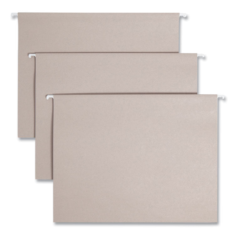 Smead™ TUFF Hanging Folders with Easy Slide Tab, Letter Size, 1/3-Cut Tabs, Steel Gray, 18/Box (SMD64092)