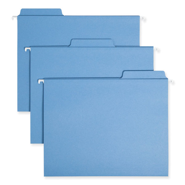 Smead™ FasTab Hanging Folders, Letter Size, 1/3-Cut Tabs, Blue, 20/Box (SMD64099)