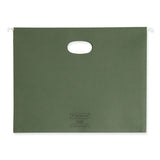 Smead™ Hanging Pockets with Full-Height Gusset, 1 Section, 3.5" Capacity, Letter Size, Standard Green, 10/Box (SMD64220) Box of 10