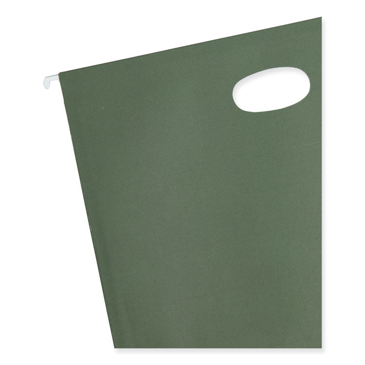 Smead™ Hanging Pockets with Full-Height Gusset, 1 Section, 3.5" Capacity, Letter Size, Standard Green, 10/Box (SMD64220) Box of 10