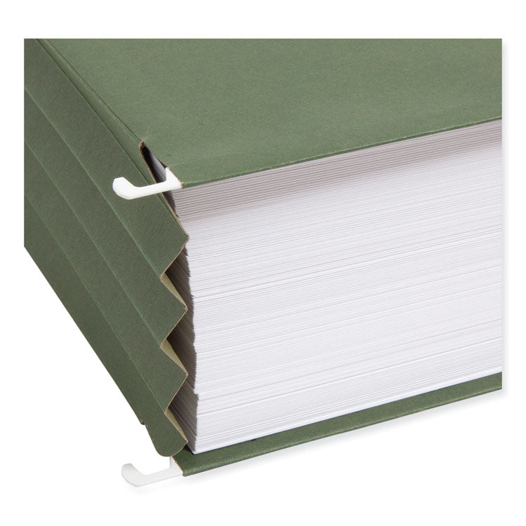 Smead™ Hanging Pockets with Full-Height Gusset, 1 Section, 3.5" Capacity, Letter Size, Standard Green, 10/Box (SMD64220) Box of 10