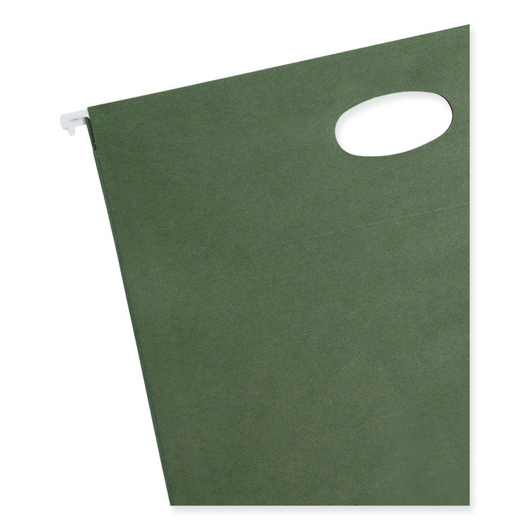 Smead™ 100% Recycled Hanging Pockets with Full-Height Gusset, 1 Section, 3.5" Capacity, Letter Size, Standard Green, 10/Box (SMD64226)