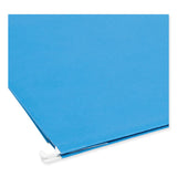 Smead™ Hanging Pockets with Full-Height Gusset, 1 Section, 3" Capacity, Letter Size, 1/5-Cut Tabs, Sky Blue, 25/Box (SMD64270)