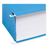 Smead™ Hanging Pockets with Full-Height Gusset, 1 Section, 3" Capacity, Letter Size, 1/5-Cut Tabs, Sky Blue, 25/Box (SMD64270)