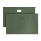Smead™ Hanging Pockets with Full-Height Gusset, 1 Section, 3.5" Capacity, Legal Size, Standard Green, 10/Box (SMD64320) Box of 10
