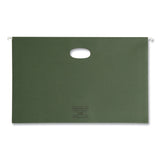 Smead™ Hanging Pockets with Full-Height Gusset, 1 Section, 3.5" Capacity, Legal Size, Standard Green, 10/Box (SMD64320) Box of 10