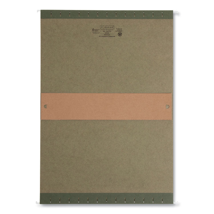 Smead™ Box Bottom Hanging File Folders, 3" Capacity, Legal Size, Standard Green, 25/Box (SMD64379)
