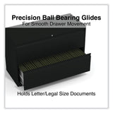 Alera® Lateral File, 2 Legal/Letter-Size File Drawers, Black, 42" x 18.63" x 28" (ALEHLF4229BL)