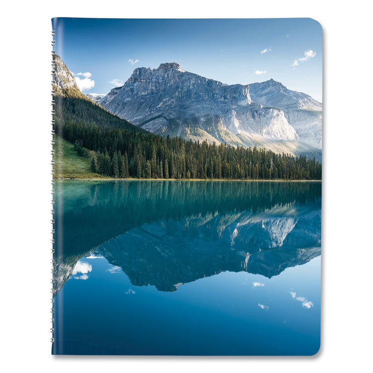 Brownline® Mountains Weekly Appointment Book, Mountains Photography, 11 x 8.5, Blue/Green Cover, 12-Month (Jan to Dec): 2024 (REDCB950G04)