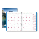 Brownline® Mountains 14-Month Planner, Mountains Photography, 11 x 8.5, Blue/Green Cover, 14-Month (Dec to Jan): 2023 to 2025 (REDCB1262G04)