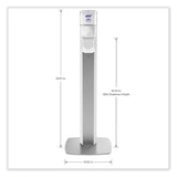 PURELL® MESSENGER ES6 Floor Stand with Dispenser, 1,200 mL, 13.16 x 16.63 x 51.57, Silver/White (GOJ7306DSSLV) Each