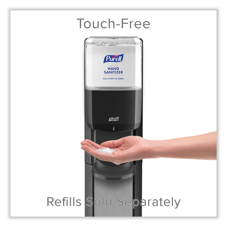 PURELL® MESSENGER ES8 Silver Panel Floor Stand with Dispenser, 1,200 mL, 16.75 x 6 x 40, Silver/Graphite (GOJ7318DSSLV) Each