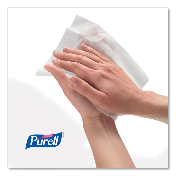 PURELL® Hand Sanitizing Wipes Alcohol Formula, 6 x 7, Unscented, White, 175/Canister, 6 Canisters/Carton (GOJ903106)