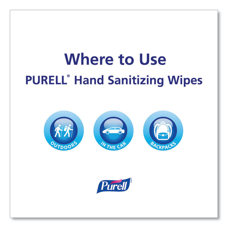 PURELL® Hand Sanitizing Wipes Alcohol Formula, 6 x 7, Unscented, White, 175/Canister, 6 Canisters/Carton (GOJ903106)