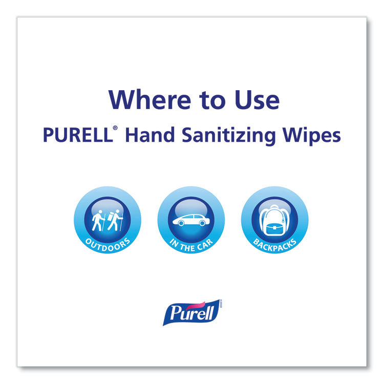 PURELL® Hand Sanitizing Wipes Alcohol Formula, 6 x 7, Unscented, White, 175/Canister, 6 Canisters/Carton (GOJ903106) Each