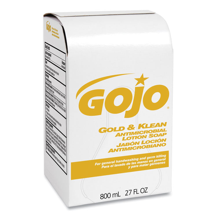 GOJO® Gold and Klean Lotion Soap Bag-in-Box Dispenser Refill, Floral Balsam, 800 mL (GOJ912712CT)