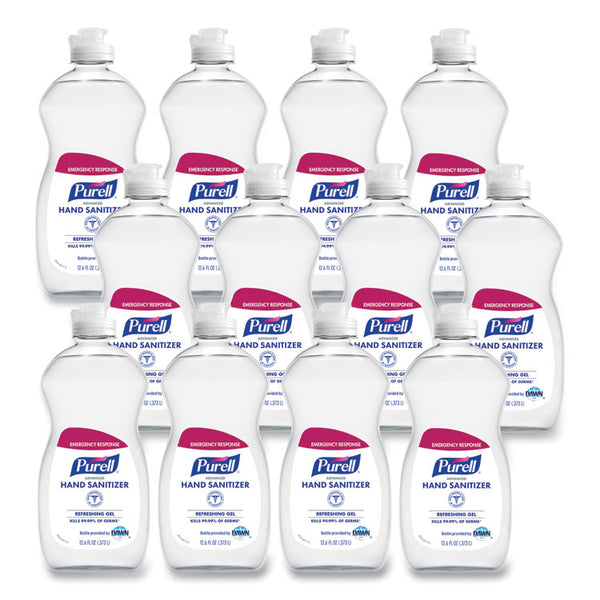 PURELL® Advanced Gel Hand Sanitizer, Clean Scent, 12.6 oz Squeeze Bottle, Clean Scent, 12/Carton (GOJ974712S)