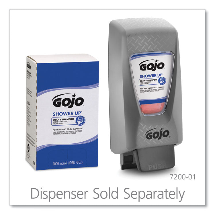 GOJO® SHOWER UP Soap and Shampoo, Pleasant Scent, 2,000 mL Refill, 4/Carton (GOJ7230)