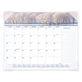 AT-A-GLANCE® Landscape Panoramic Desk Pad, Landscapes Photography, 22 x 17, White Sheets, Clear Corners, 12-Month (Jan to Dec): 2024 (AAG89802)