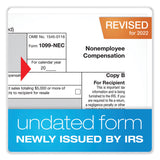 Adams® 1099-NEC + 1096 Tax Form Bundle, Inkjet/Laser, Five-Part Carbonless, 8.5 x 3.67, 3 Forms/Sheet, 24 Forms Total (ABFX5241NEC22)