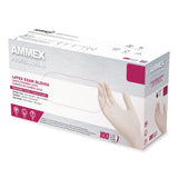 AMMEX® Professional Latex Exam Gloves, Powder-Free, Medium, 4 mil (Palm), 5 mil (Fingers), Ivory, 100/Box (AXCGPPFT44100) Box of 100