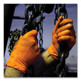 GloveWorks® by AMMEX® Heavy-Duty Industrial Nitrile Gloves, Powder-Free, Medium, 8 mil Thick, 9.5" Long, Orange, 100/Box (AXCGWON44100) Box of 100