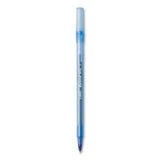 BIC® Round Stic Xtra Life Ballpoint Pen, Stick, Medium 1 mm, Blue Ink, Translucent Blue Barrel, 144/Pack (BICGSM144AZBLU)