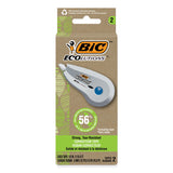 BIC® Wite-Out Brand Ecolutions Correction Tape, Non-Refillable, White,  0.2" x 19.8 ft, 2/Pack (BICWOET21WHI)