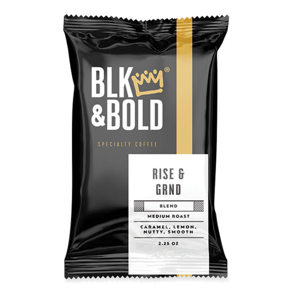 BLK & Bold® Rise and GRND Coffee Fraction Packs, 2.25 oz, 42/Carton (BKDOKB90174)