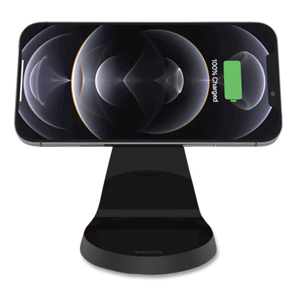 Belkin® BOOST CHARGE Magnetic Wireless Charger Stand, 7.5 W, Black (BLKWIA005TTBK)