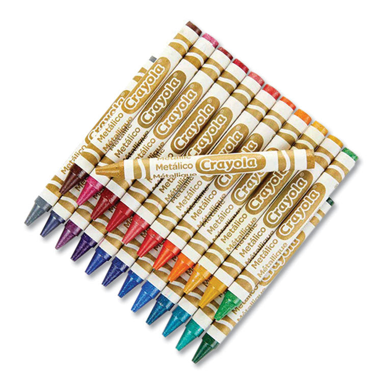 Crayola Metallic Crayons, Assorted, 24/Pack (CYO528815) 1 Pack