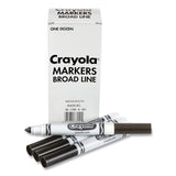 Crayola Bulk Broad Line Marker, Broad Bullet Tip, Black, 12/Box (CYO587700051) Box of 12