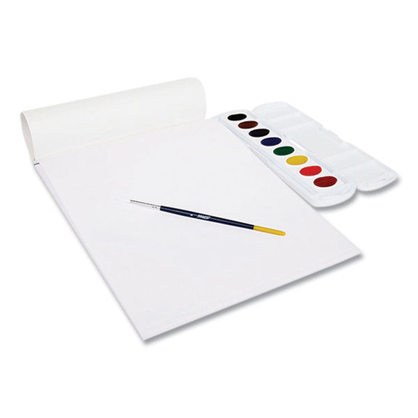 Prang® Prang Watercolor Paper Pad, Unruled, White/Multicolor Cover, 30 White 9 x 12 Sheets (DIXP2367) Each