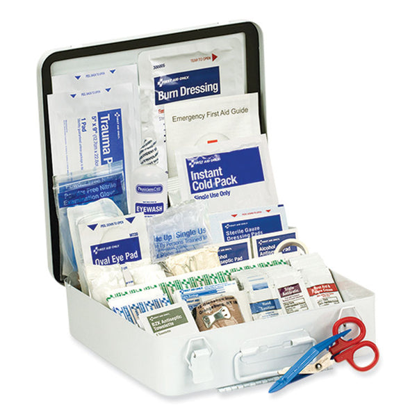 First Aid Only™ ANSI 2021 Type III First Aid Kit for 50 People, 184 Pieces, Metal Case (FAO91328) Each