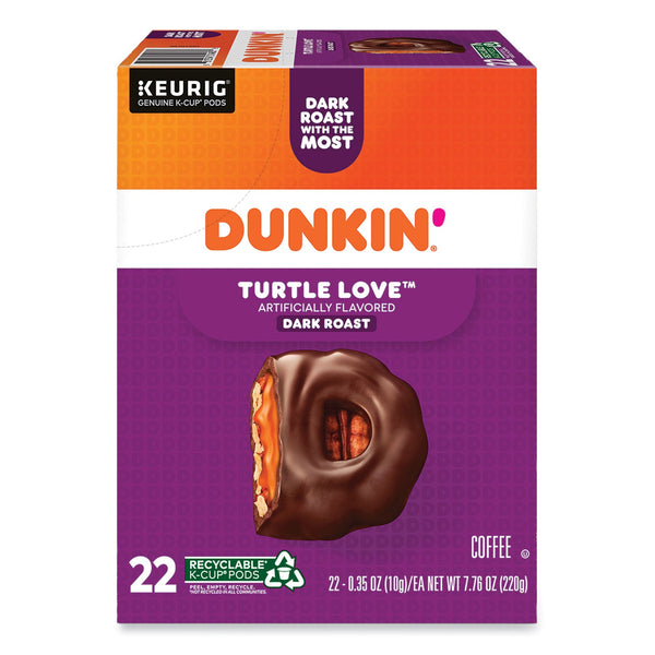 Dunkin Donuts® K-Cup Pods, Turtle Love Coffee, 22/Box (GMT5000367615) Box of 22