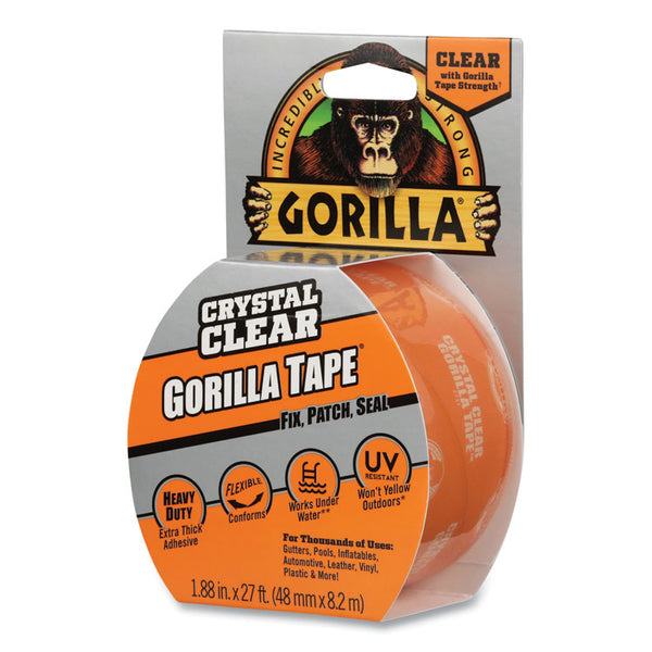 Gorilla® Crystal Clear Tape, 3" Core, 1.88" x 9 yds (GOR6027007)